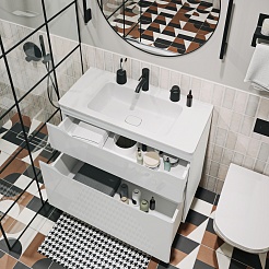 Vivon Тумба с раковиной Shelly 90 белая – фотография-2